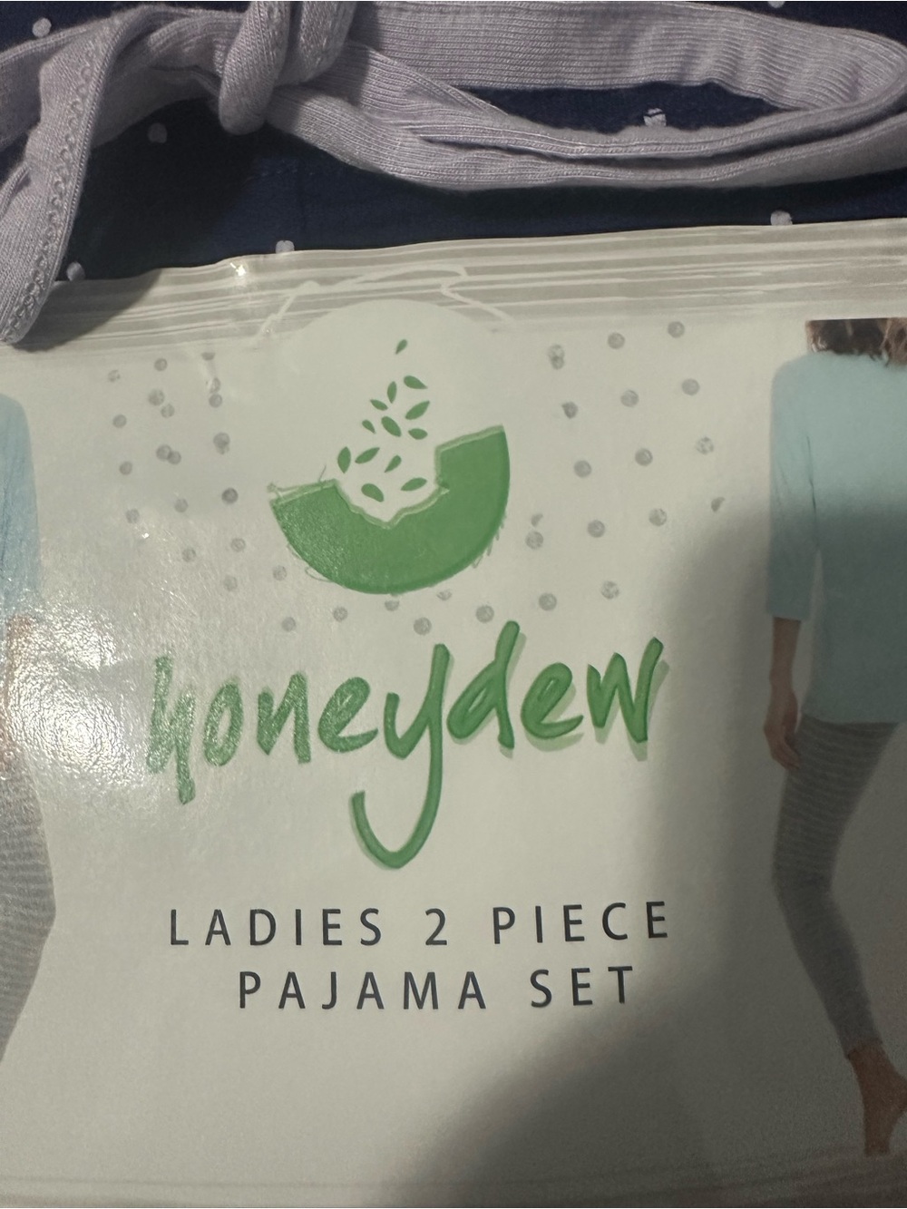Honeydew Intimates Navy and White Polka Dot 2-Piece Pajama Set - Picture 2 of 7